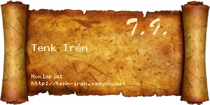 Tenk Irén névjegykártya